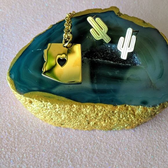 Arizona state minimalist necklace - Stainless Steel Gold - Picture 5 of 5